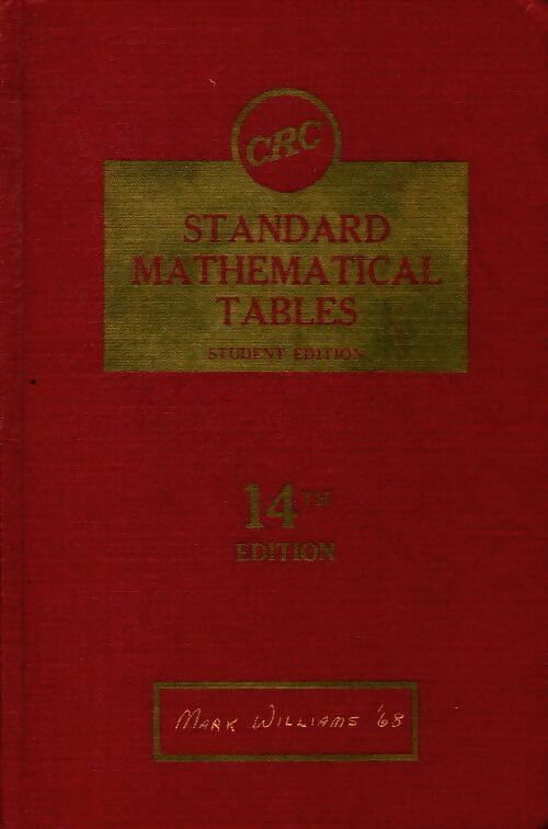 Livrenpoche : Standard mathematical tables - Collectif - Livre