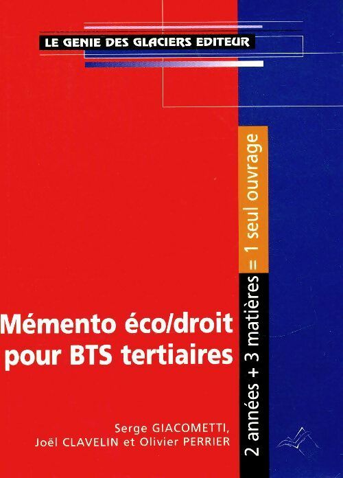 Livrenpoche : Mémento économie-droit pour BTS tertiaires - Serge Giacometti - Livre