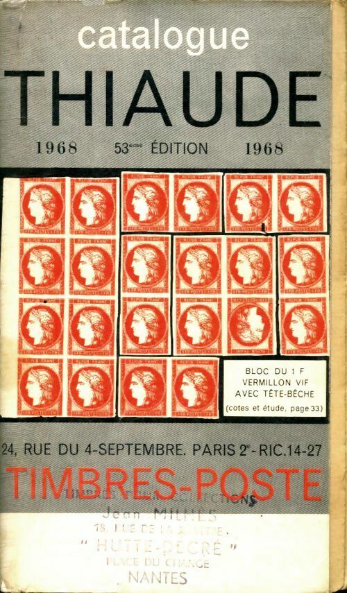 Livrenpoche : Catalogue Thiaude 1968 - Collectif - Livre