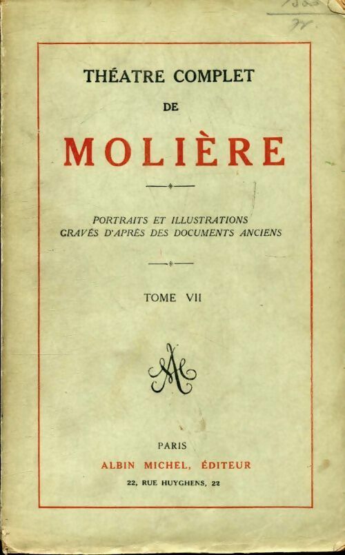 Livrenpoche : Théâtre complet Tome VII - Molière - Livre
