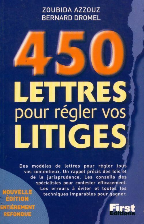 Livrenpoche : 450 lettres pour régler vos litiges - Zoubida Azzouz - Livre