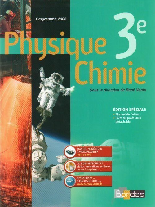 Livrenpoche : Physique chimie 3e - René Vento - Livre