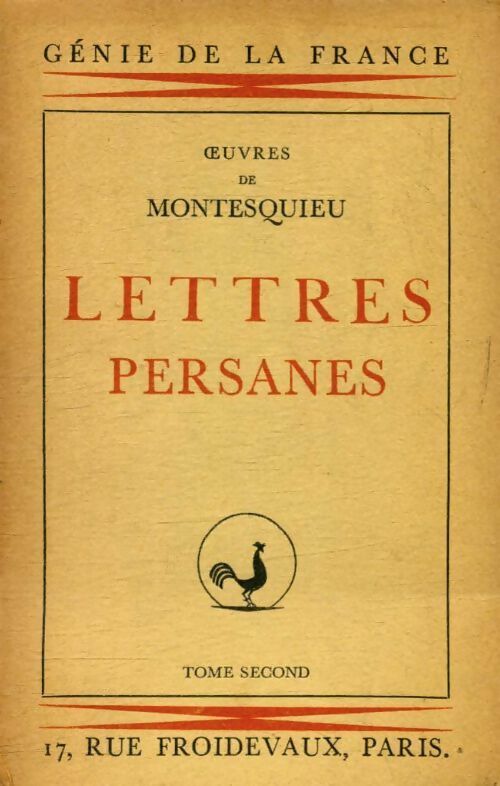 Livrenpoche : Lettres persanes Tome II - Charles De Montesquieu - Livre
