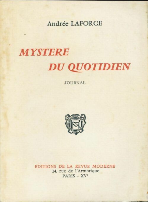 Livrenpoche : Mystère du quotidien - Andrée Laforge - Livre