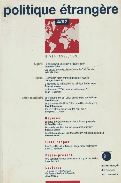 Livrenpoche : Politique étrangère 4/97 hiver 1997/1998 - Collectif - Livre