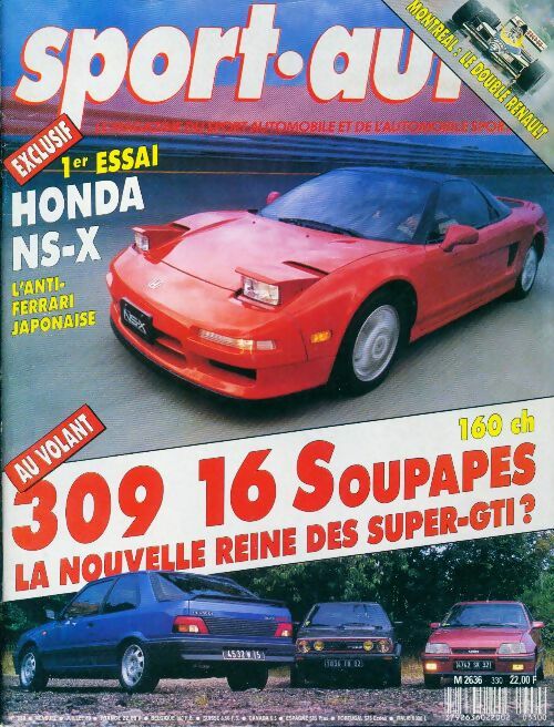 Livrenpoche : Sport-auto n°330 : Honda NS-X / 309 16 soupapes - Collectif - Livre