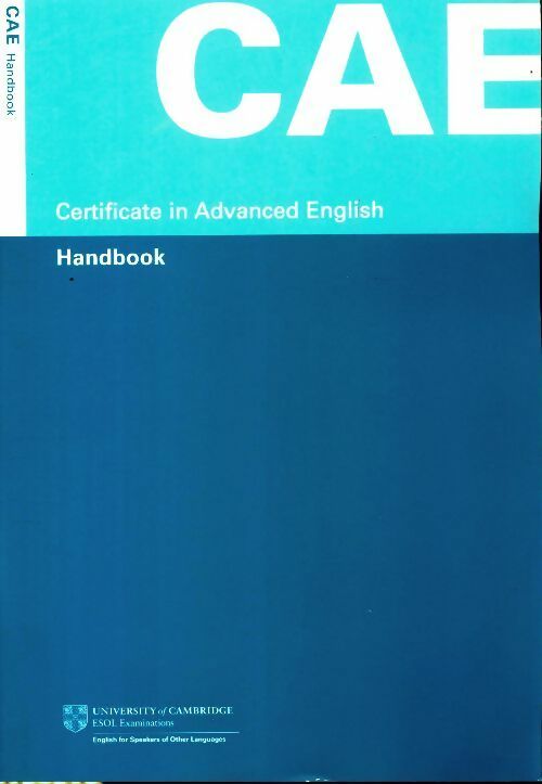 Livrenpoche : Certificate in advanced english - handbook  - Collectif - Livre