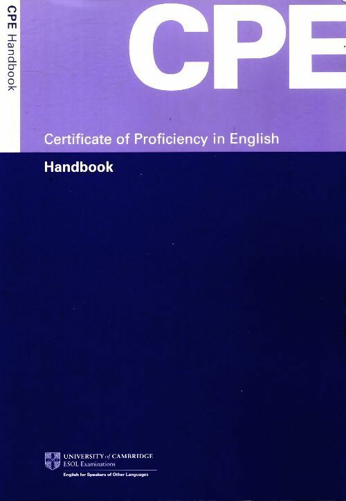 Livrenpoche : Cpe : Certificate of proficiency in english. Handbook - Collectif - Livre