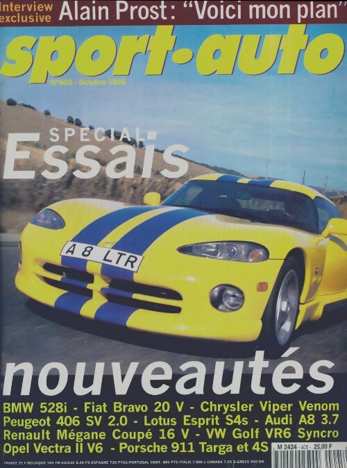 Livrenpoche : Sport-auto n°403 : Spécial essais nouveautés - Collectif - Livre