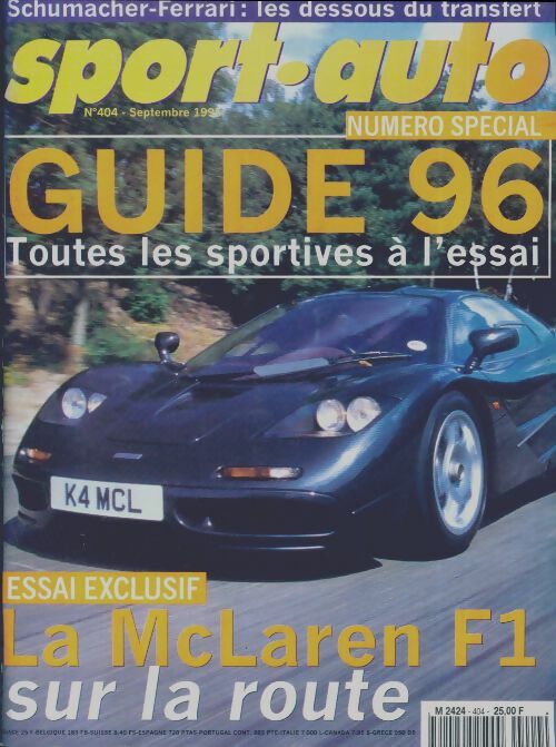 Livrenpoche : Sport-auto n°404 : Guide 96 / La McLaren F1 - Collectif - Livre