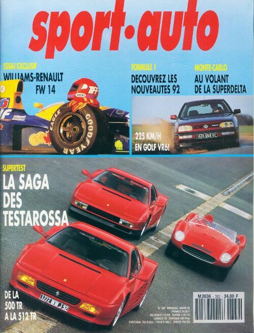 Livrenpoche : Sport-auto n°362 : La saga des Testarossa - Collectif - Livre