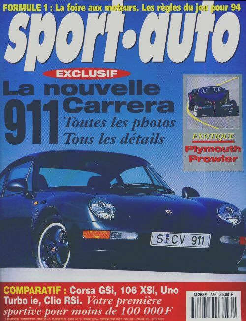 Livrenpoche : Sport-auto n°380 : La nouvelle 911 Carrera - Collectif - Livre