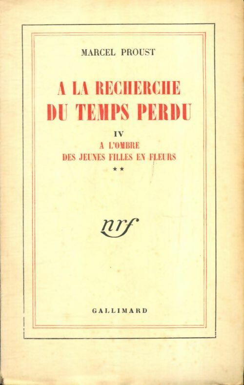 Livrenpoche : A la recherche du temps perdu Tome IV : A l'ombre des jeunes filles en fleurs Tome II - Marcel Proust - Livre