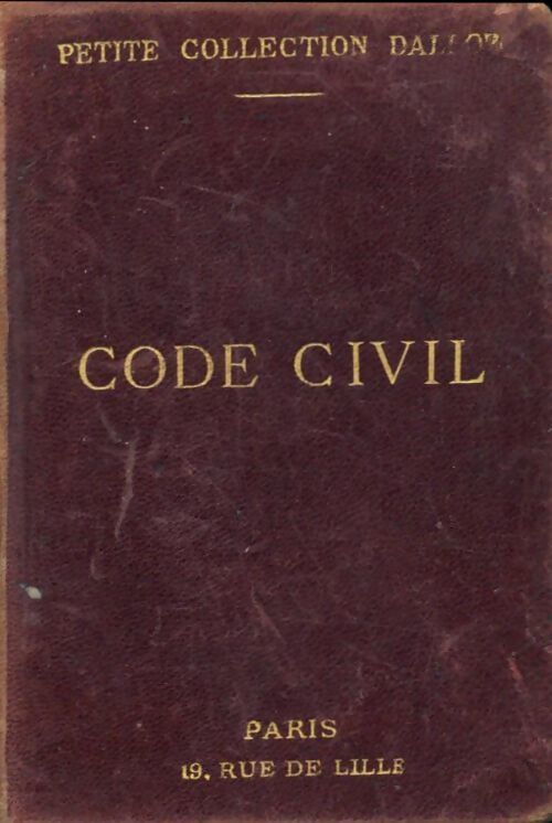 Livrenpoche : Code civil 1907 - Collectif - Livre