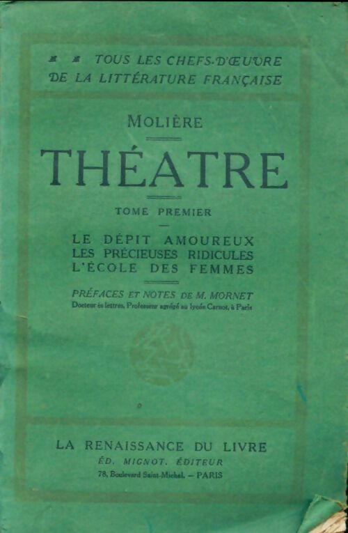 Livrenpoche : Théâtre Tome I - Molière - Livre