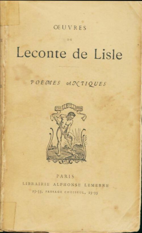 Livrenpoche : Poèmes antiques - Charles Leconte de Lisle - Livre