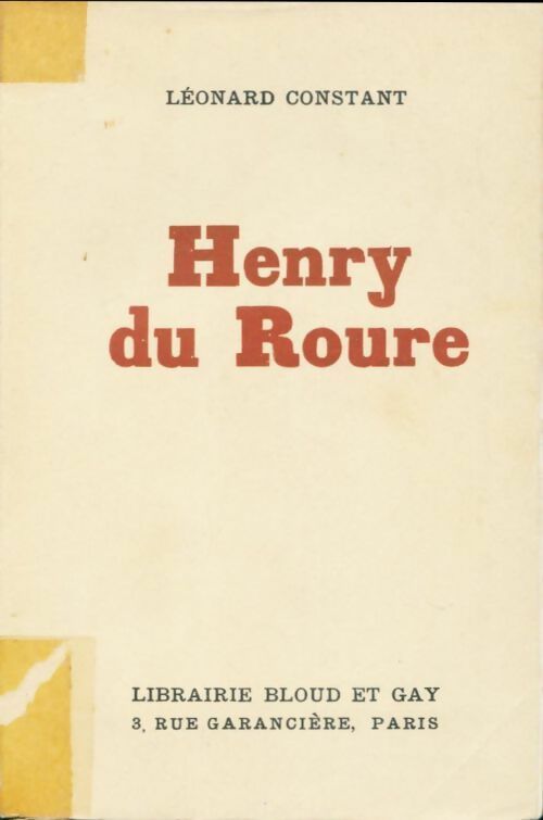 Livrenpoche : Henry de Roure - Léonard Constant - Livre