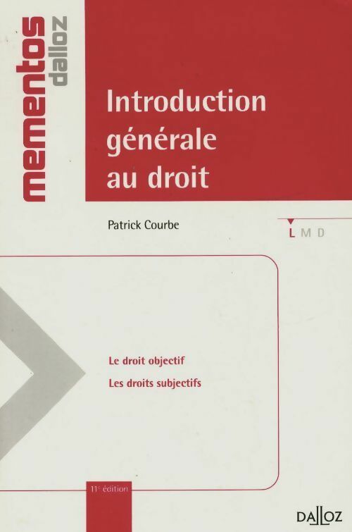 Livrenpoche : Introduction générale au droit - Patrick Courbe - Livre