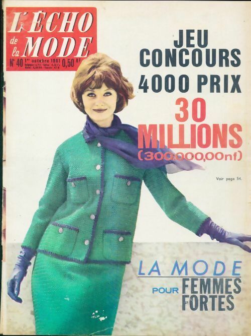 Livrenpoche : L'écho de la mode 1961 n°40 - Collectif - Livre