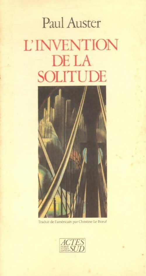 Livrenpoche : L'invention de la solitude - Paul Auster - Livre