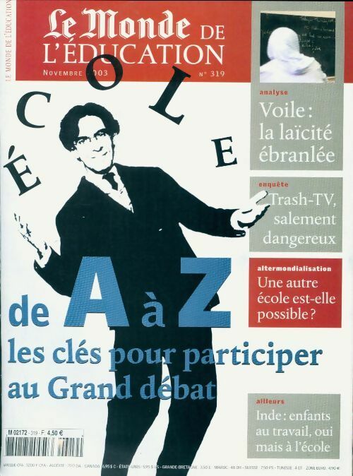 Livrenpoche : Le Monde de l'éducation n°319 : De A à Z, les clés pour participer au Grand débat - Collectif - Livre