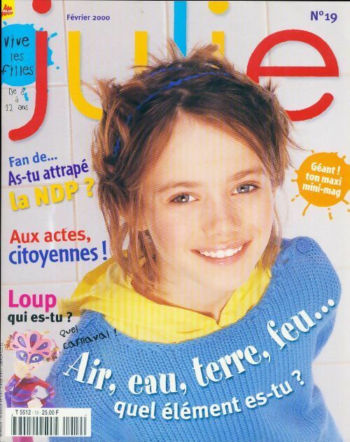 Livrenpoche : Julie n°19 : Air, eau, terre, feu... quel élément es-tu ? - Collectif - Livre