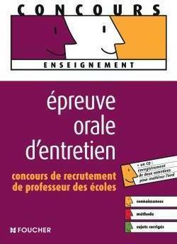 Livrenpoche : Epreuve orale d'entretien. Concours de recrutement de professeur des écoles (1cd audio) - Eric Tisserand - Livre