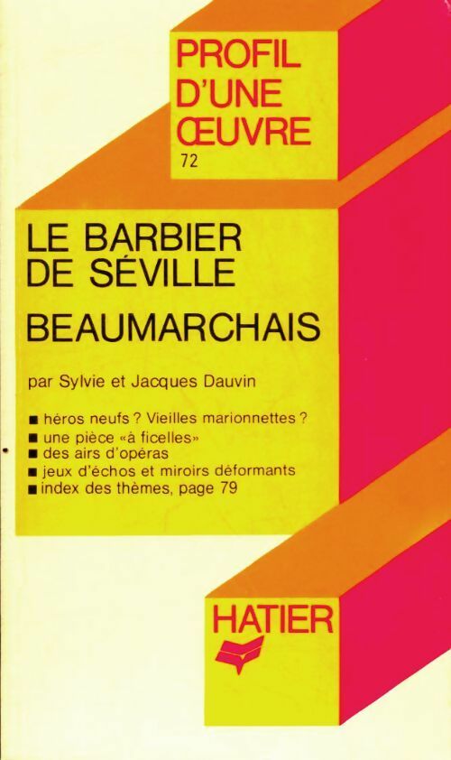 Le barbier de Séville - Beaumarchais -  Profil - Livre