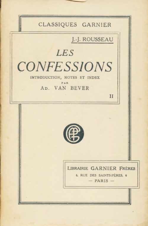 Livrenpoche : Les confessions Tome II - Jean-Jacques Rousseau - Livre
