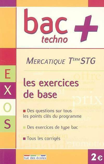 Livrenpoche : Mercatique Terminale STG. Les exercices de base - Stéphane Barbara - Livre