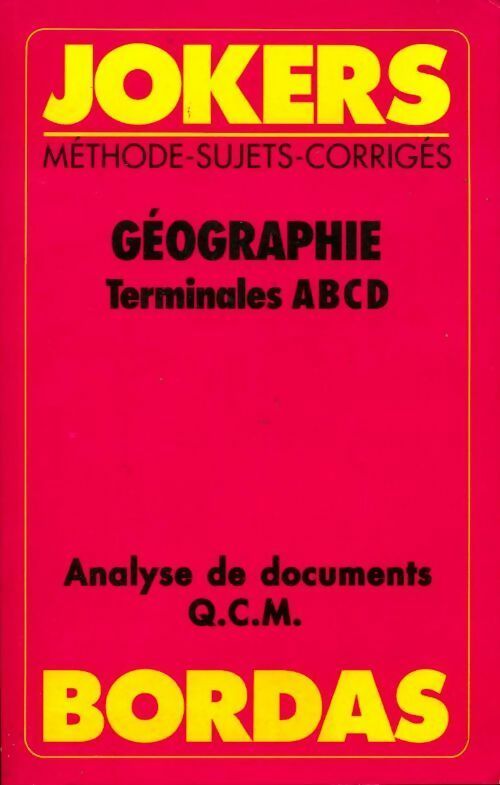 Livrenpoche : Géographie Terminales A, B, C, D - Collectif - Livre