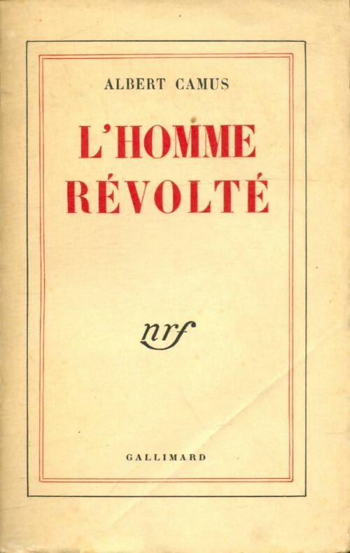 Livrenpoche : L'homme révolté - Albert Camus - Livre