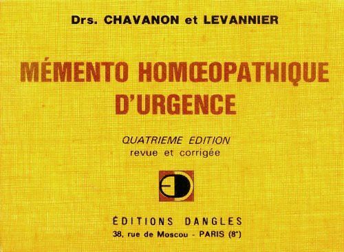 Livrenpoche : Mémento homéopathique d'urgence - R. Levannier - Livre