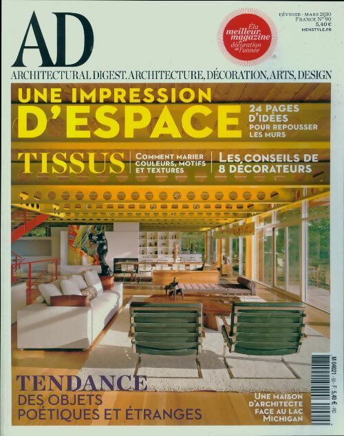 AD Architectural Digest n°90 - Collectif -  AD Architectural Digest - Livre