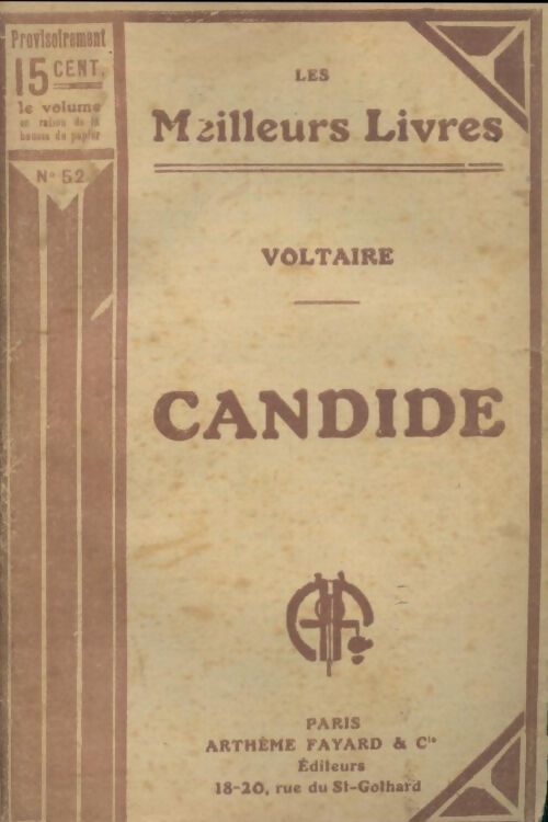 Livrenpoche : Candide - Voltaire - Livre
