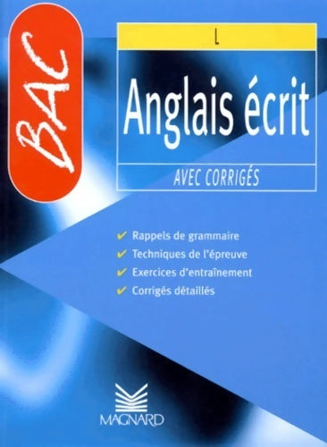 Livrenpoche : Anglais écrit avec corrigés - J. Cureau - Livre