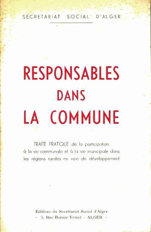Livrenpoche : Responsables dans la commune - Collectif - Livre