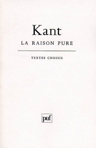 Livrenpoche : La raison pure - Emmanuel Kant - Livre