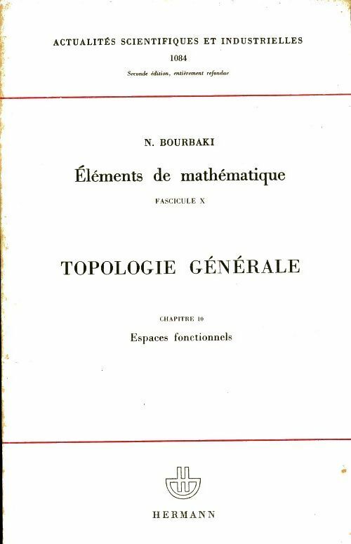 Livrenpoche : Éléments de mathématique fascicule X - N Bourbaki - Livre