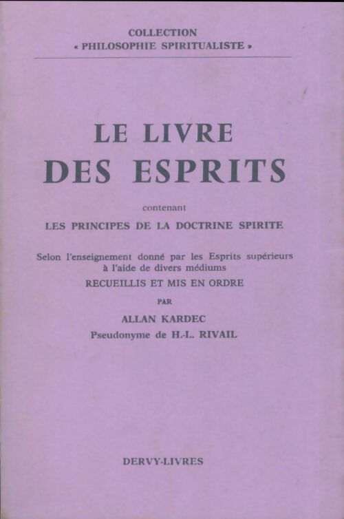 Livrenpoche : Le livre des esprits - Allan Kardec - Livre