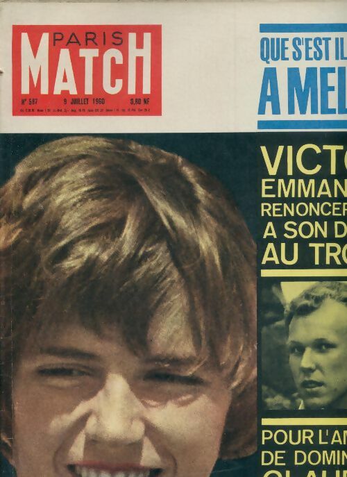 Livrenpoche : Paris Match n°587 : Que s'est-il passé à Melun ? - Collectif - Livre
