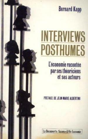 Livrenpoche : Interviews posthumes - Bernard Kapp - Livre