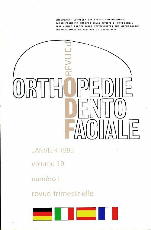 Livrenpoche : Revue d'orthopédie dento-faciale n°1 volume 19 - Collectif - Livre