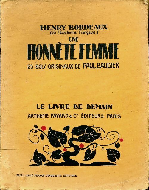 Livrenpoche : Une honnête femme - Henri Bordeaux - Livre