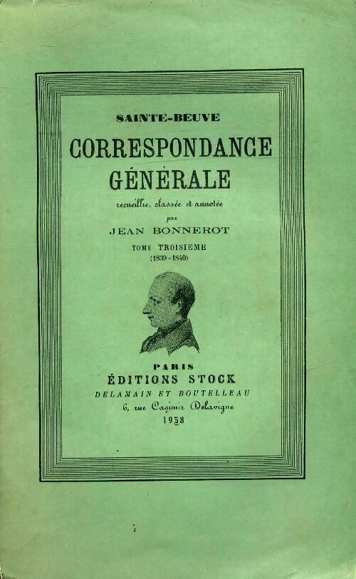 Livrenpoche : Correspondance générale Tome III - Charles-Augustin Sainte-Beuve - Livre