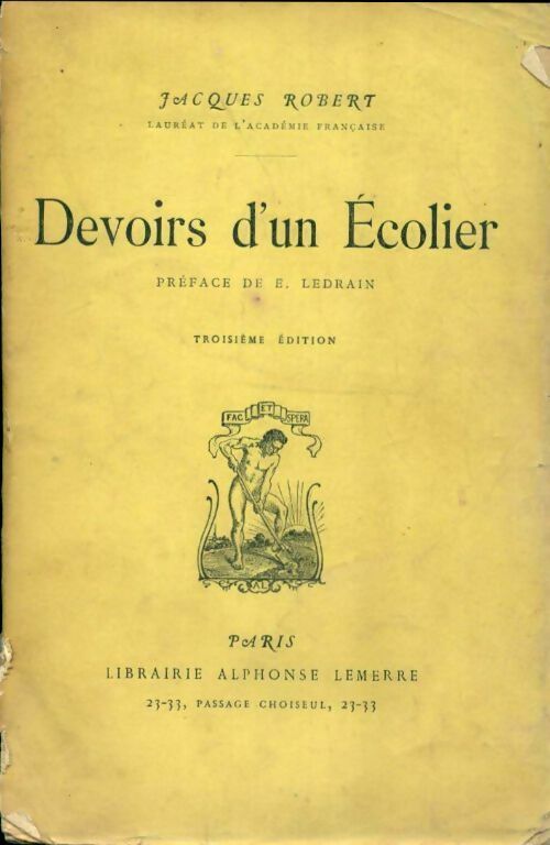 Livrenpoche : Devoirs d'un écolier - Jacques Robert - Livre