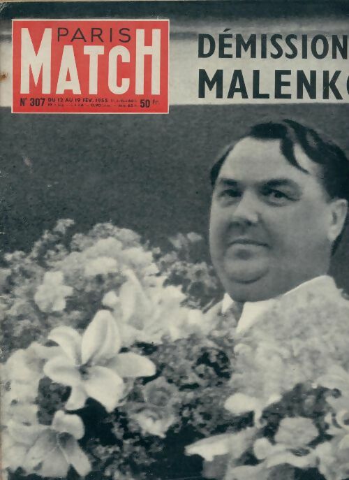 Livrenpoche : Paris Match n°307 : Démission de Malenkov - Collectif - Livre