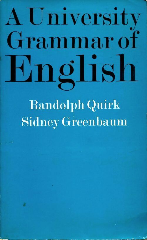 Livrenpoche : A university grammar of english - Randolph Quirk - Livre