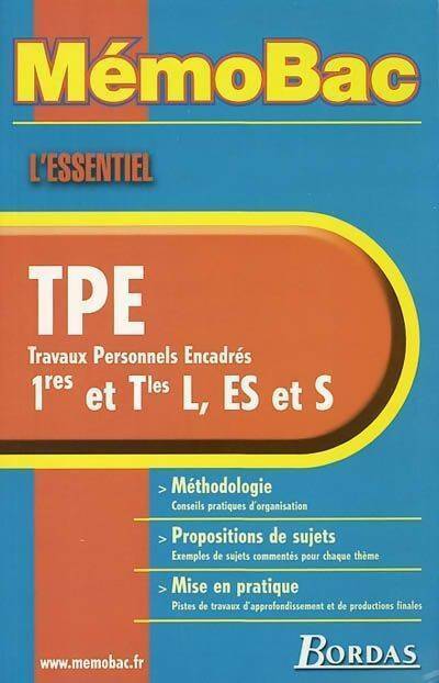 Livrenpoche : L'essentiel travaux personnels encadrés 1res, et Terminales L, ES et S - Odile Mainet - Livre