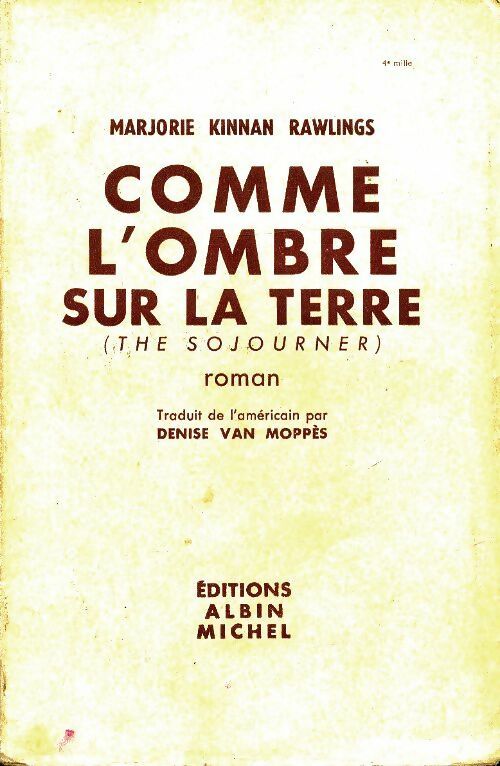 Livrenpoche : Comme l'ombre sur la terre - Marjorie Kinnan Rawlings - Livre